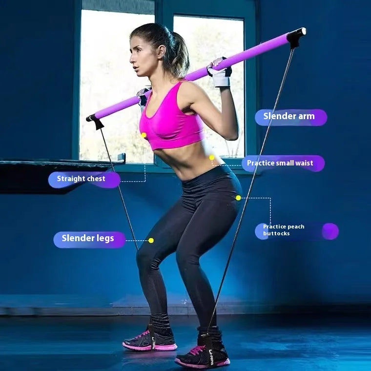Pilates Resistance Bar with Bands